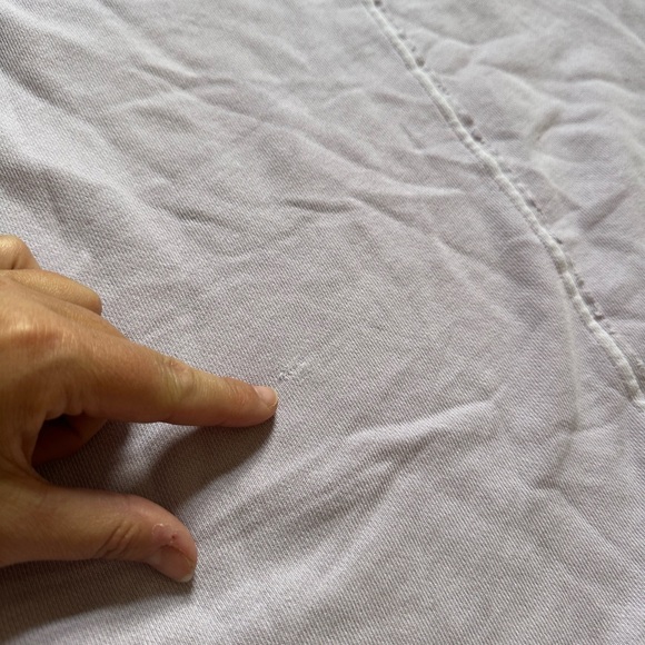 Aerie Oversized Vneck Lavender Smiley Face Sweatshirt Relaxed Size XL - Picture 8 of 8